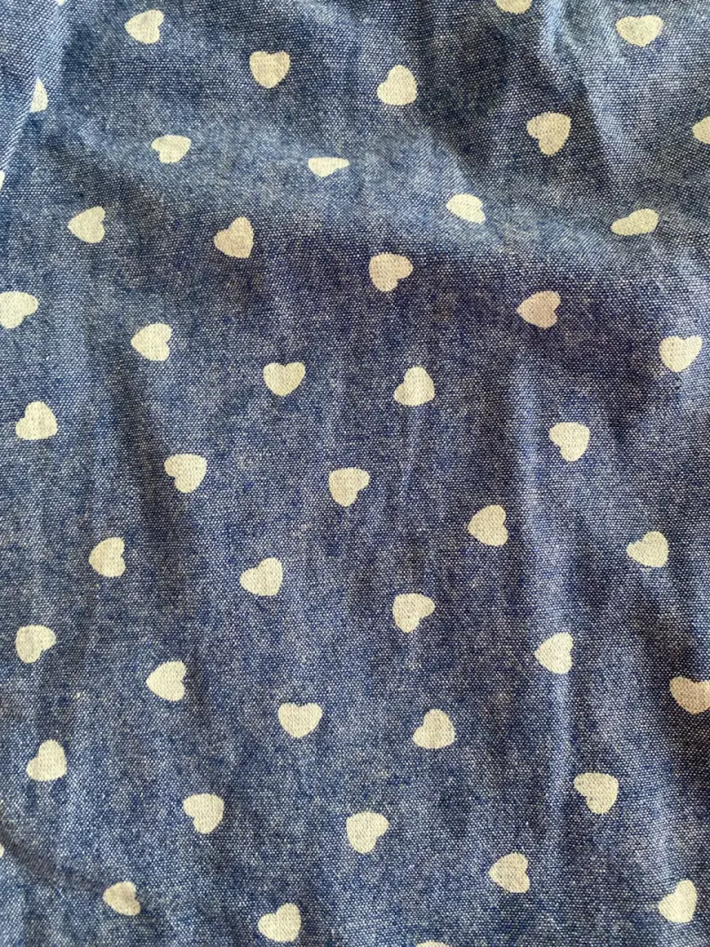Vestido de jeans de niña con corazones - 3