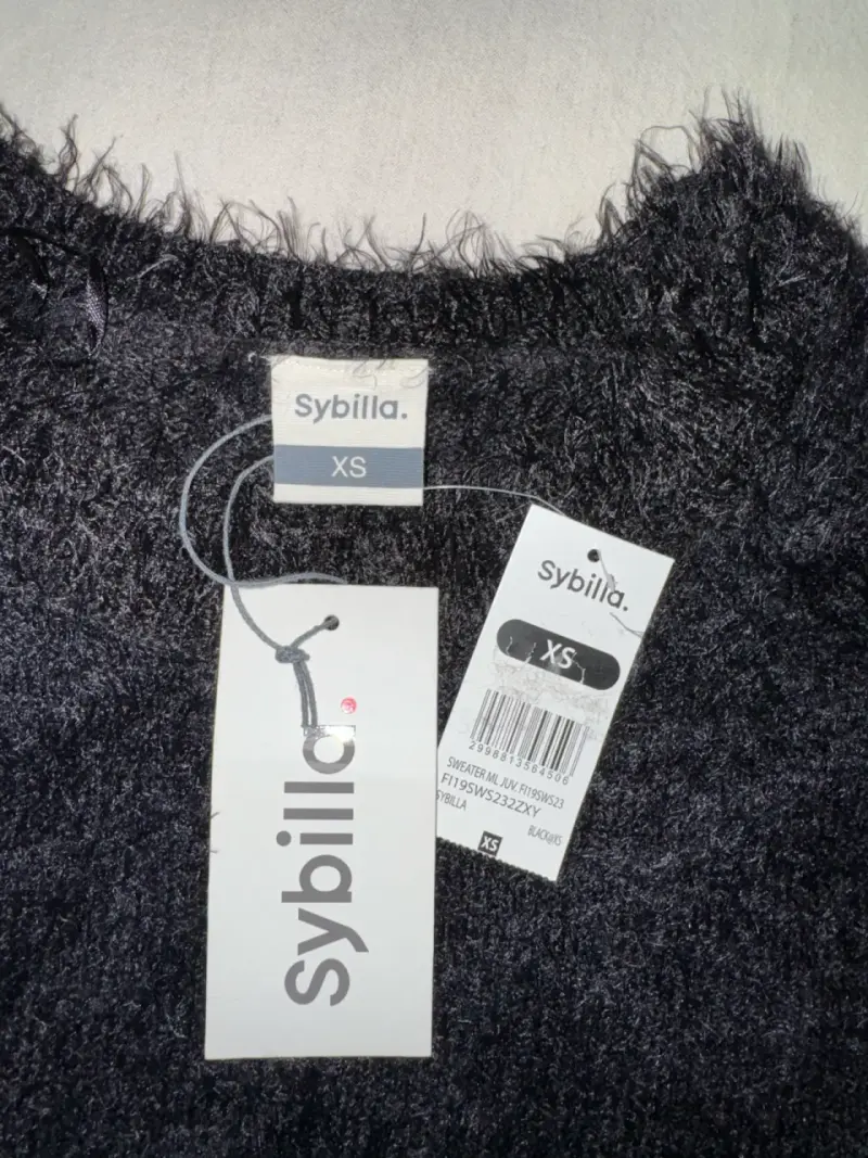 Suéter negro peludo Sybilla - 2