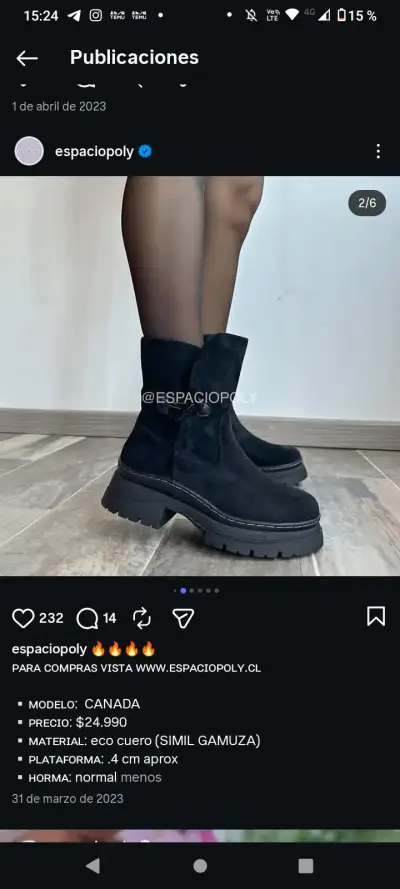 Botines negros simil gamuza - miniatura 1