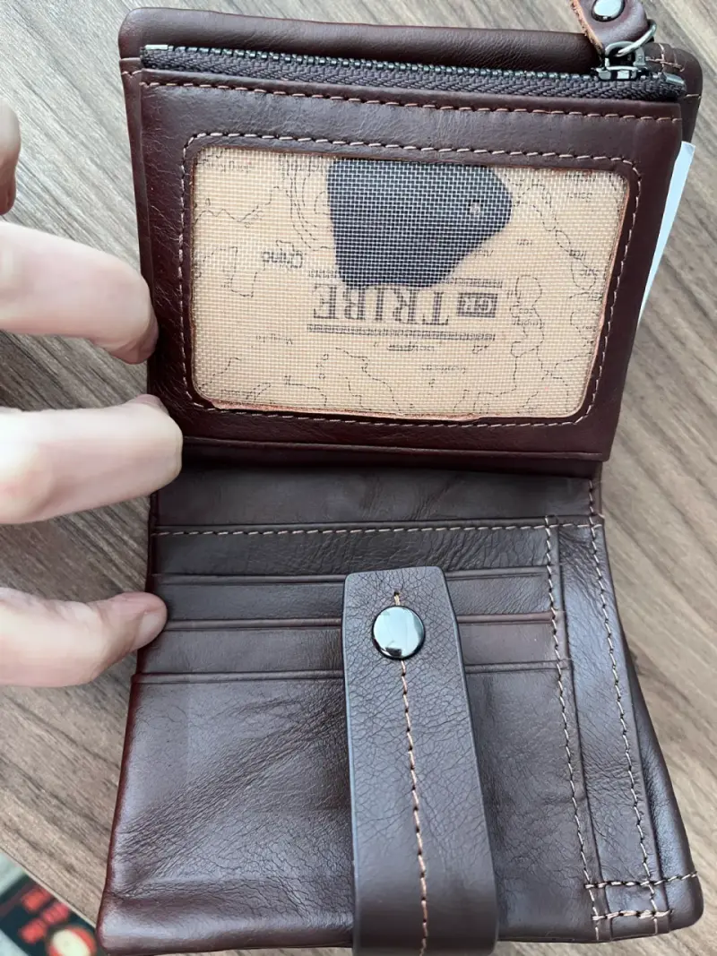 Billetera de cuero Jeep marrón - 2