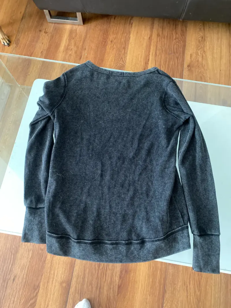 Poleron delgado negro/gris Maui&sons talla M. - 2