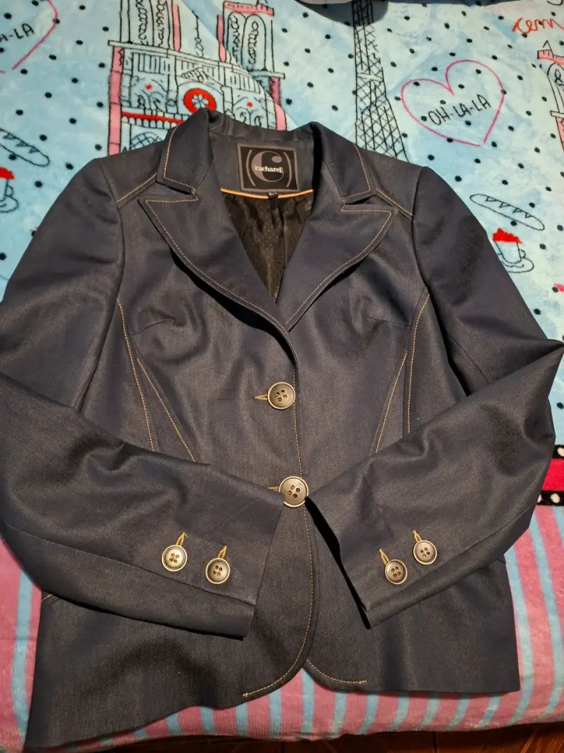 Blazer azul estilo formal, talla 40 - 1