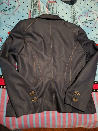 Blazer azul estilo formal, talla 40 - miniatura 2