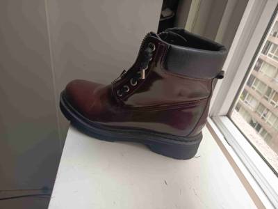 Bota de cuero burdeos - miniatura 1