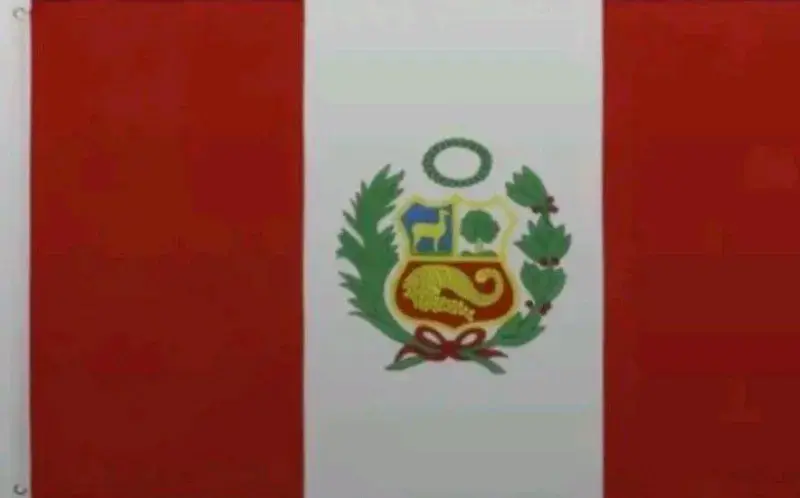 Bandera de Perú con escudo 60x90