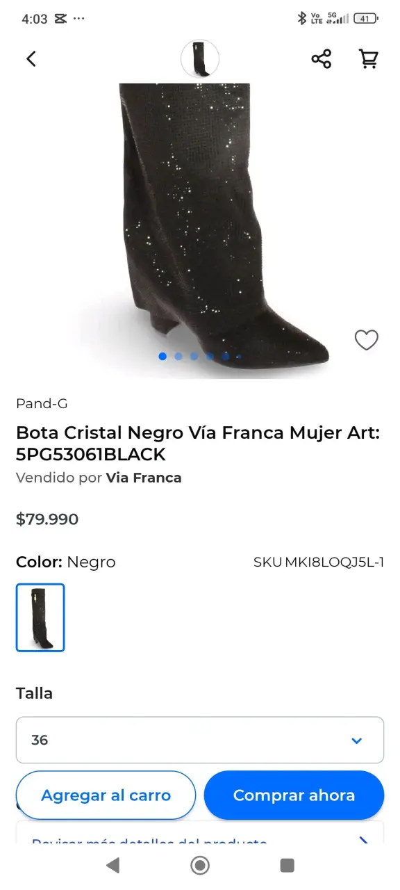 Bota de cristal negra - 3