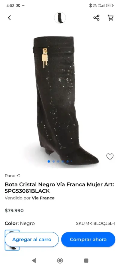 Bota de cristal negra - miniatura 4