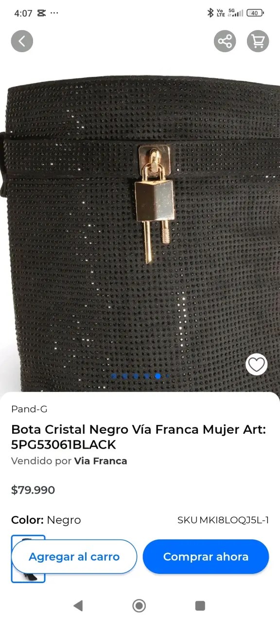 Bota de cristal negra - 5