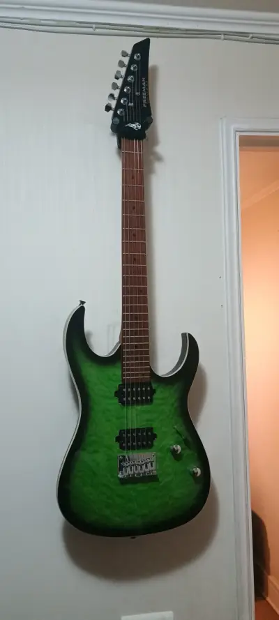 Guitarra eléctrica verde gradiente - miniatura 5