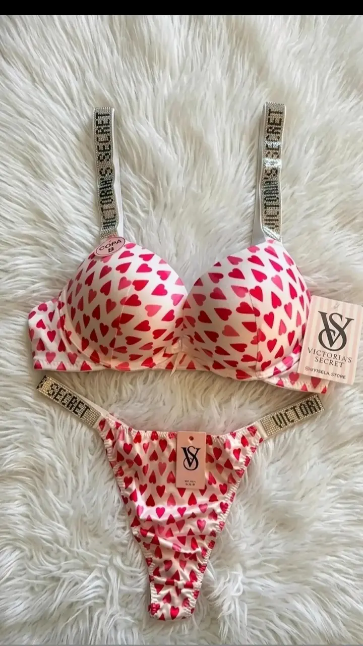 Set lencería corazones