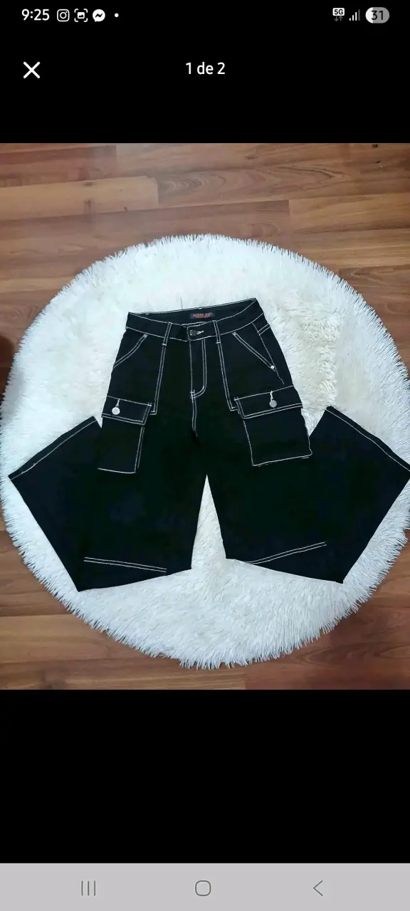 Pantalones cargo negros