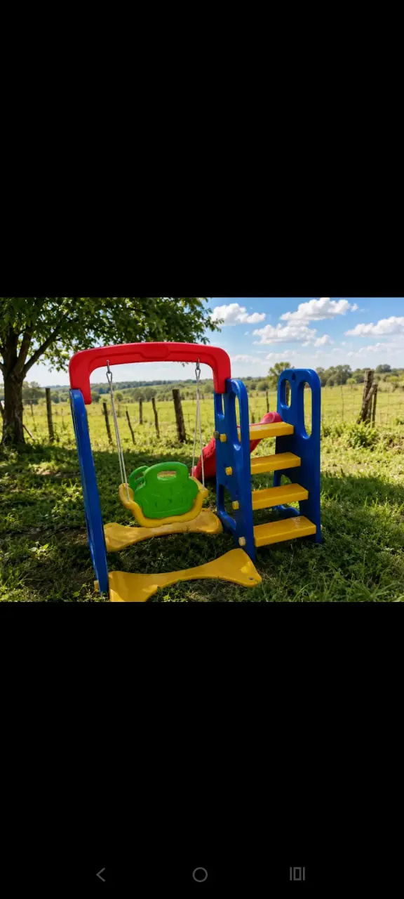 Columpio con resbalín infantil - 2