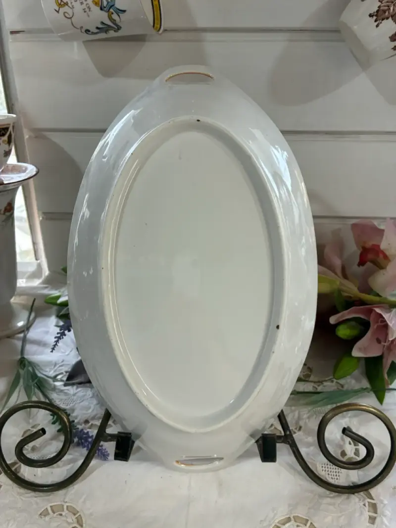 Bandeja decorativa porcelana floral - 4