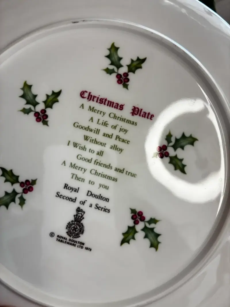 Plato de Navidad 1978 Royal Doulton - 3