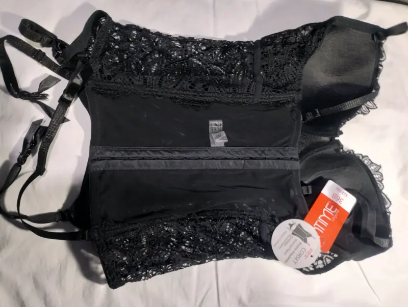Corset negro encaje talla 36B - 2