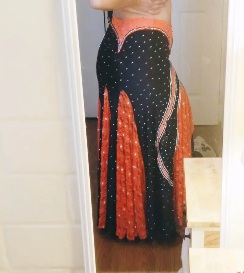 Conjunto de danza oriental con pedrería - 3