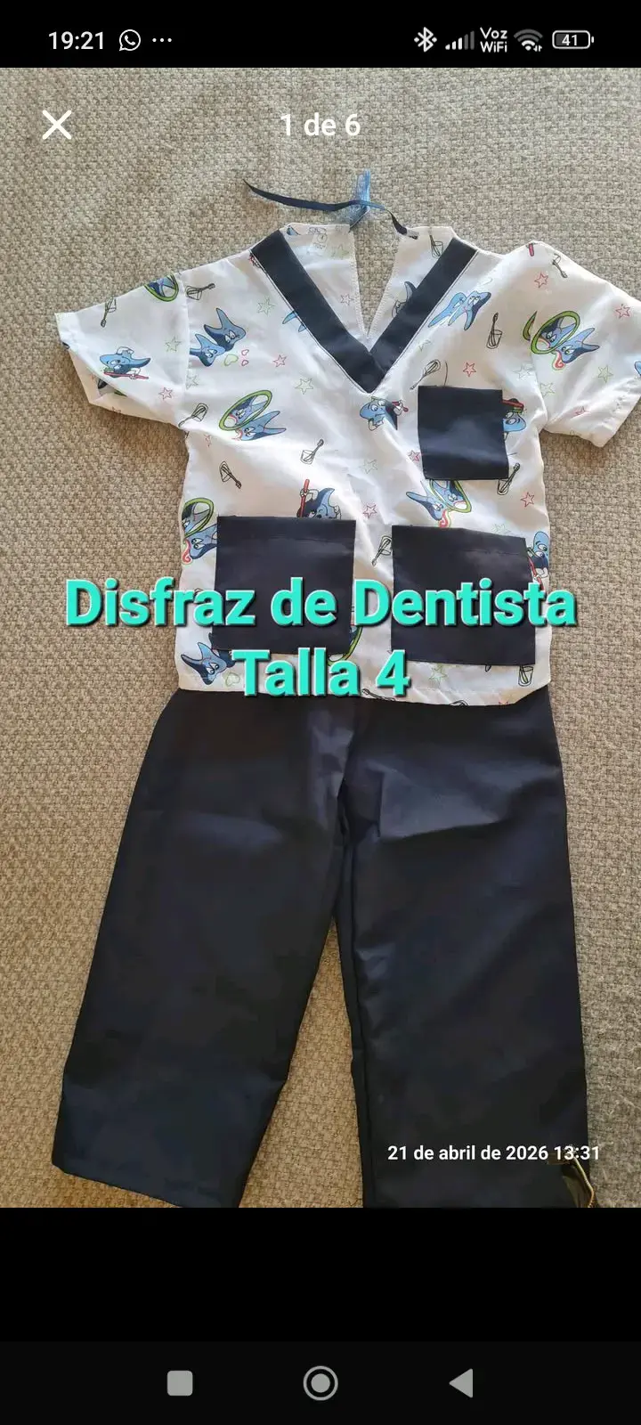 Disfraz de dentista infantil