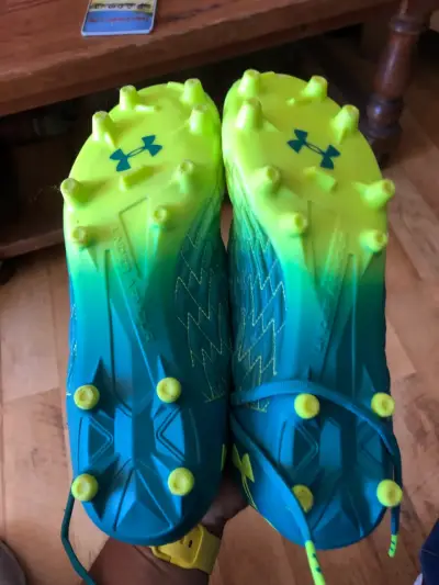 Zapatillas deportivas azul,  verde futbol o rugby - miniatura 4