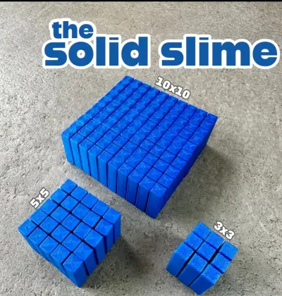Bloques de slime sólido celeste antiestrés 3d - miniatura 1