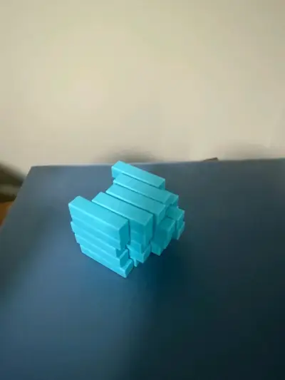 Bloques de slime sólido celeste antiestrés 3d - miniatura 2