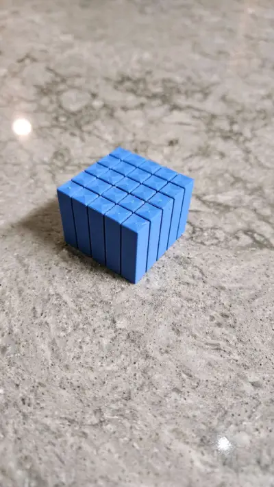 Bloques de slime sólido celeste antiestrés 3d - miniatura 3