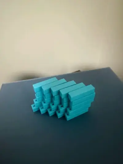 Bloques de slime sólido celeste antiestrés 3d - miniatura 4