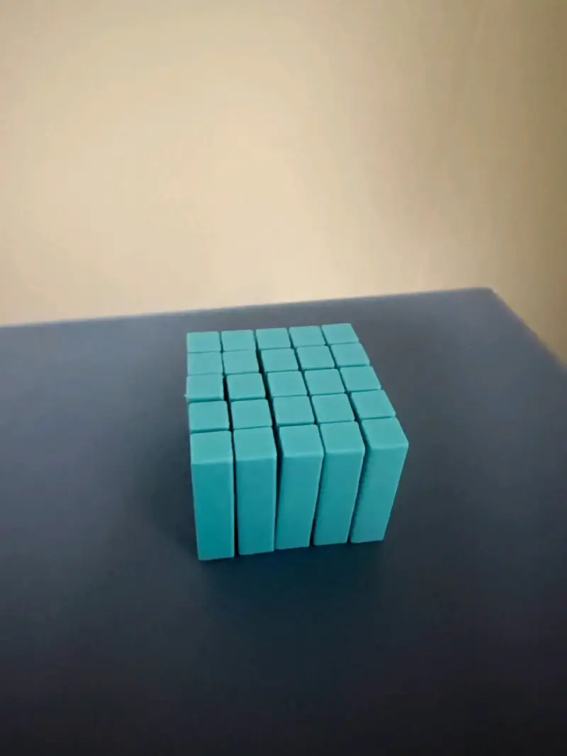 Bloques de slime sólido celeste antiestrés 3d - 5