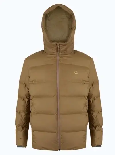 Chaqueta Doite acolchada café con capucha - miniatura 1