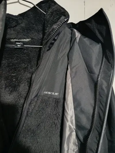 Chaqueta negra Rescue impermeable hombre - miniatura 3