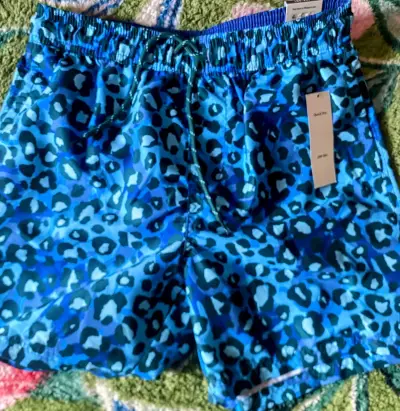 Shorts deportivos azul estampado - miniatura 1