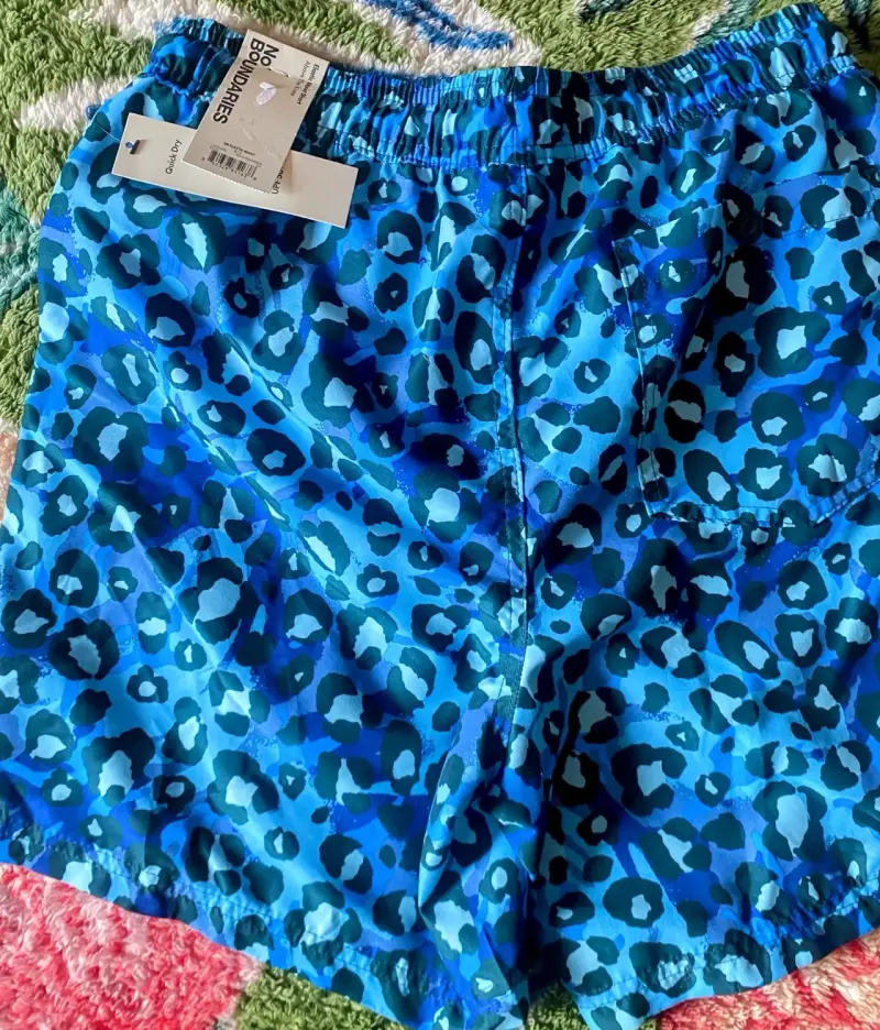 Shorts deportivos azul estampado - 2