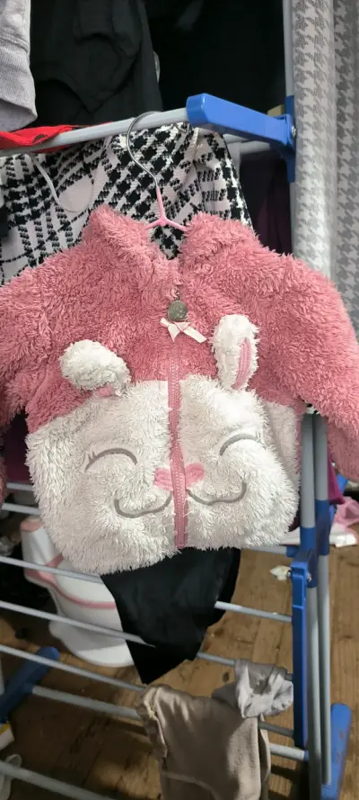 Poleron infantil rosada de peluche Limonada - miniatura 1