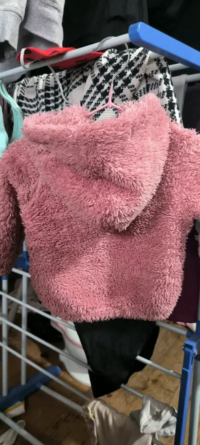 Poleron infantil rosada de peluche Limonada - miniatura 2
