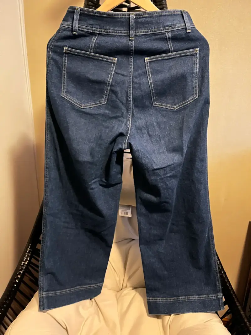 Jeans azul de pierna ancha - 1