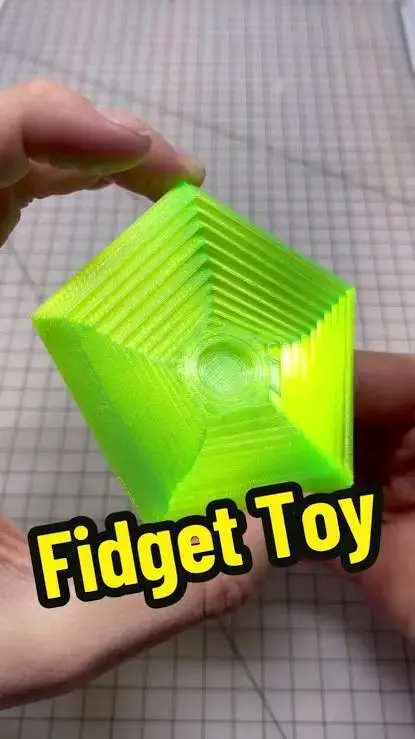 Hexágono antiestrés celeste cyan 3d fidget spinner - 1