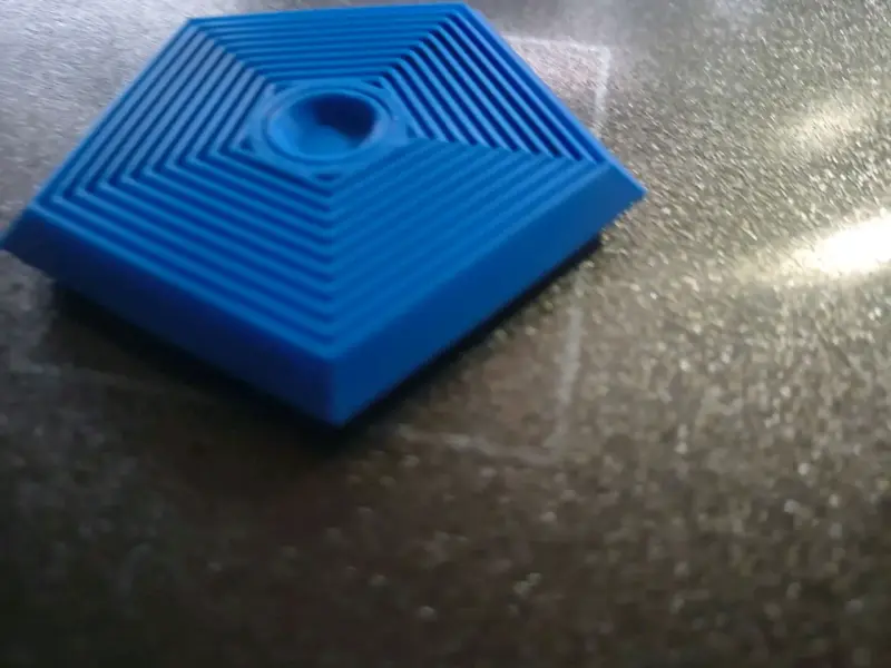 Hexágono antiestrés celeste cyan 3d fidget spinner - 4