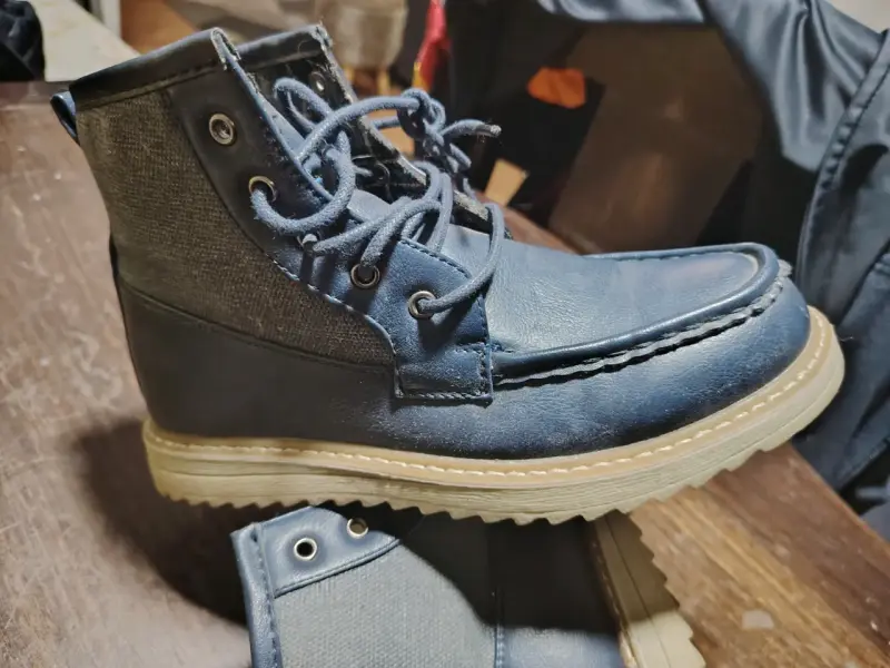Botines de cuero azules - 1