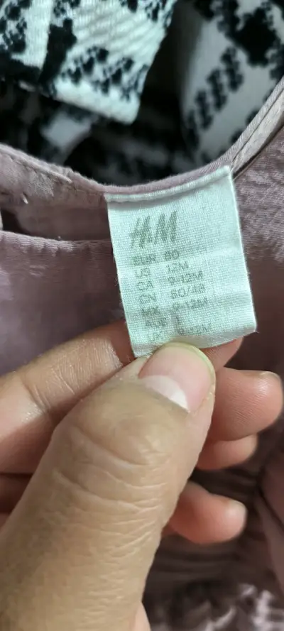 Vestido rosa con volantes H&M 9-12meses - miniatura 3