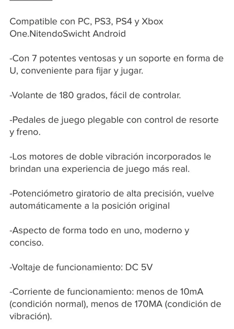 Volante de carrera PXN con pedales - 3