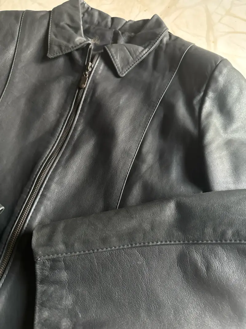 Chaqueta de cuero negra mujer - 2