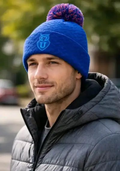 Gorro invierno azul oscuro U de chile - miniatura 4