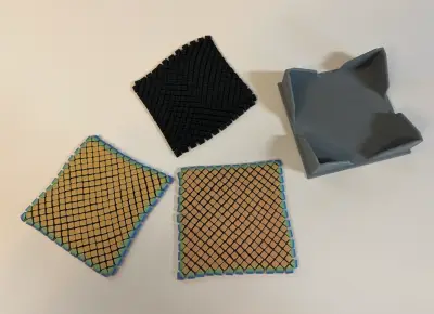 Manta antiestrés impresa en 3D sensorial celeste - miniatura 3