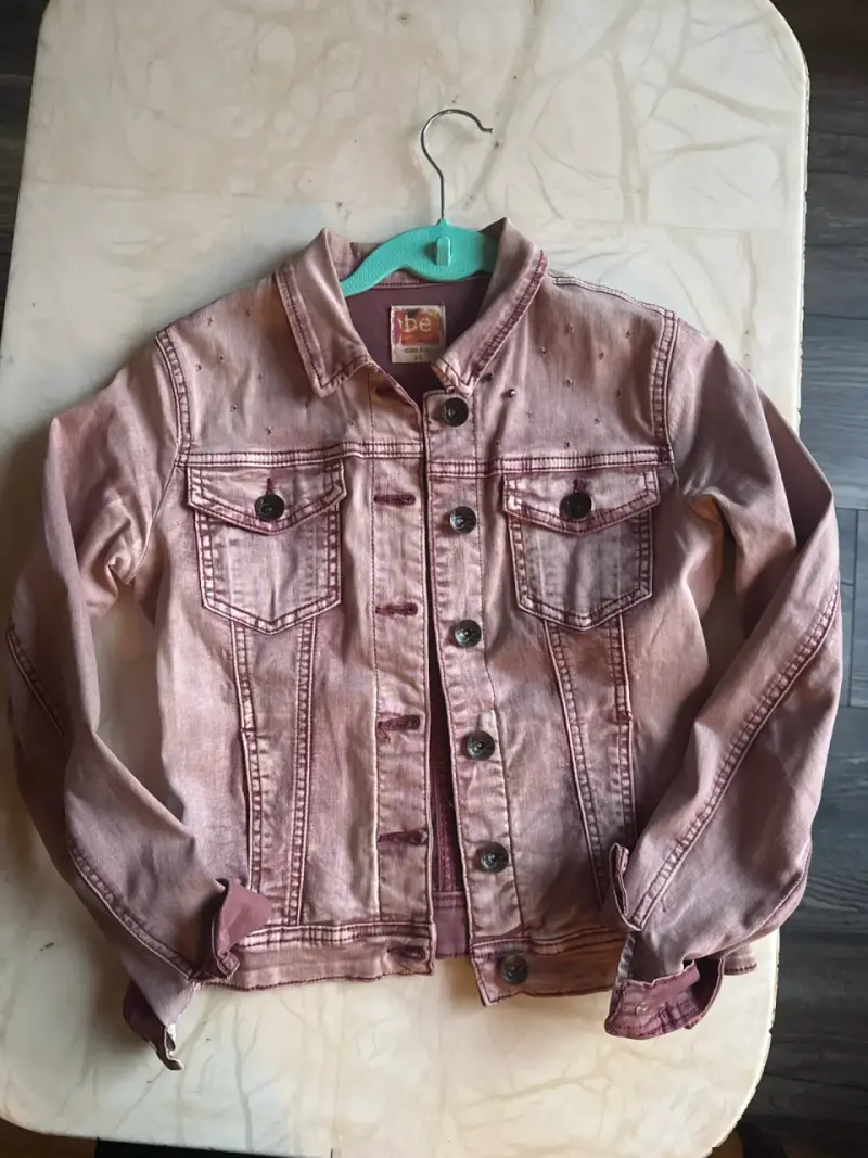 Chaqueta de mezclilla rosa mujer - 1
