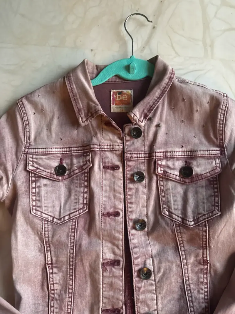 Chaqueta de mezclilla rosa mujer - 2