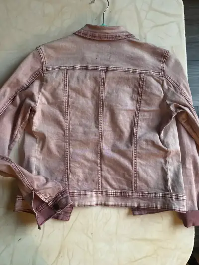 Chaqueta de mezclilla rosa mujer - miniatura 4