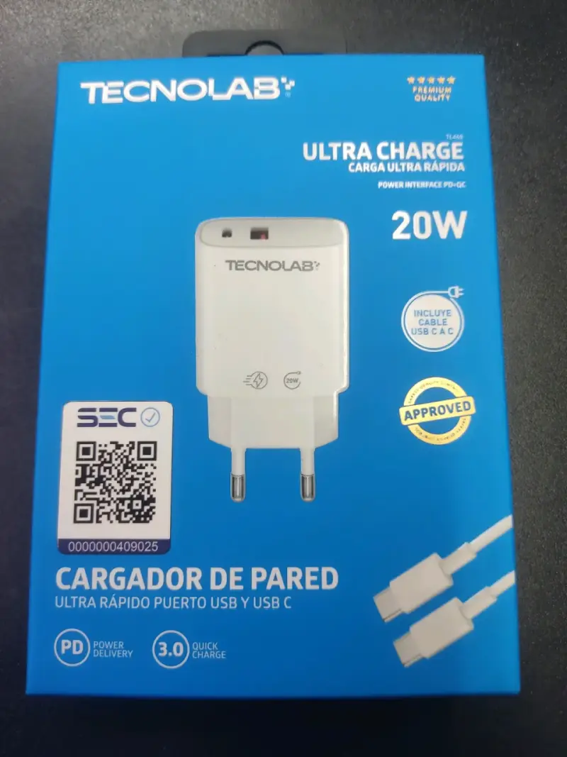 Cargador de pared Tecnolab 20W - 1