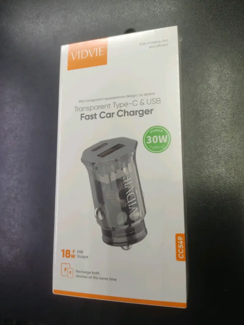 Cargador rápido de auto Vidvie - 1