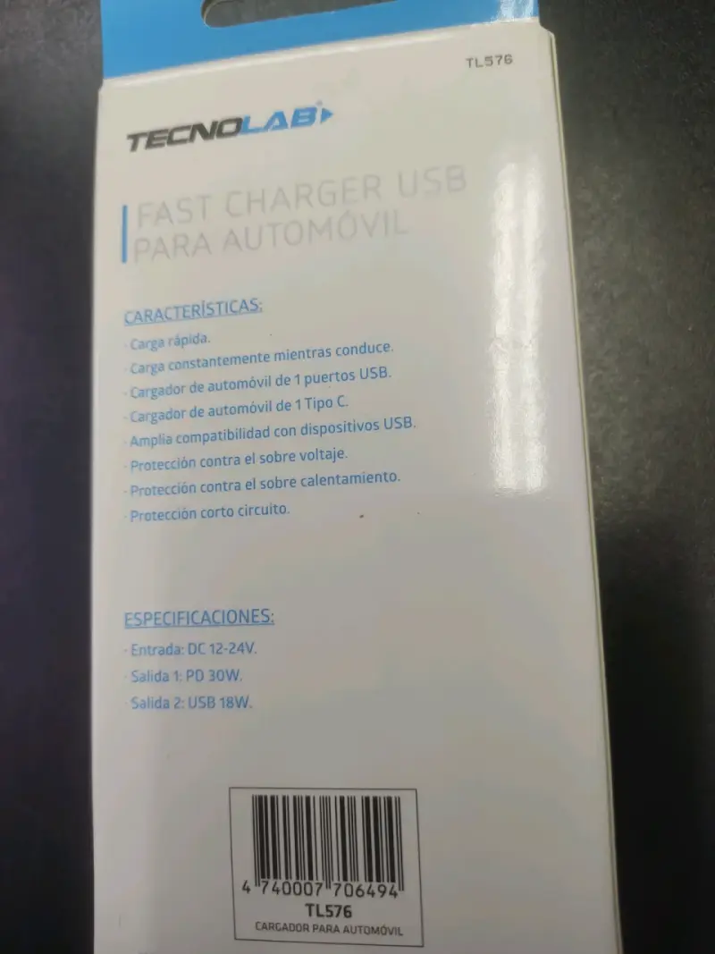 Cargador rápido USB para auto - 2