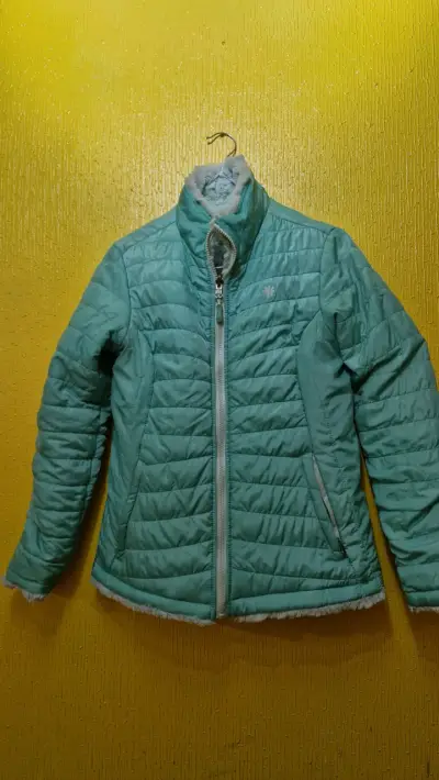 Chaqueta acolchada verde agua reversible - miniatura 1