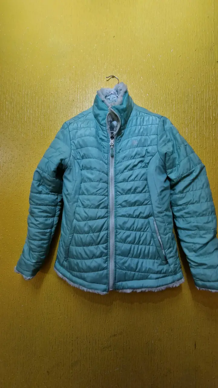 Chaqueta acolchada verde agua reversible - 2